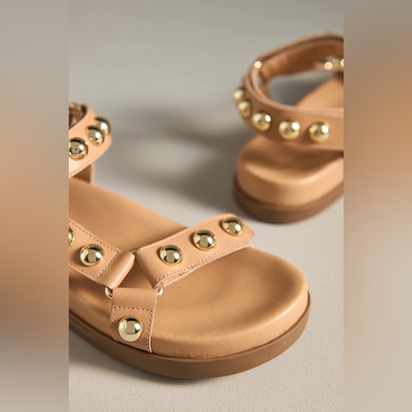 New Anthropologie Studded Leather Sport Sandals - Picture 3 of 7